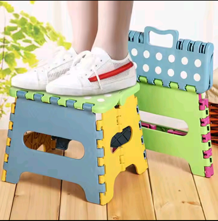 RN Lightweight Folding Step Stool Plastic Durable Easy Foldable Plastic ...