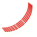 Reflective Motorcycle Rim Stripe Wheel Tape Sticker / Cut Style Ring Glowing Sticker / YAMAHA / Universal - RED. 