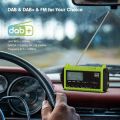 MESQOOL Portable DABFM Radio with Rechargeable Battery, Hand Crank Solar Outdoor Digital DAB+ Radio with USB Charger, Emergency SOS Alarm, Headphone Jack, Alarm Clock, Flashlight & Reading Light ORIGINAL UK ZONE STOCK. 