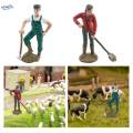 3 x 2-4pack Farmer People Figures Realistic Farm Keeper Figurines for Reward Gift 3 Pcs. 