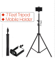 7 Feet Tripod Stand with 26 CM Selfie Ring Light & Mobile Phone Holder for Tiktok Videos Best Quality Metal Tripod Tiktok Light - Photography Kit. 