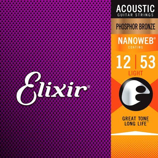 Elixir Acoustic Guitar Strings Light 12-53