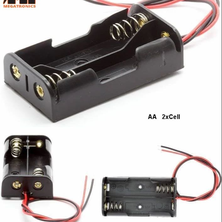 2pcs AA Battery cell Holder case 2xAA case housing box 3V