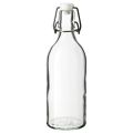 IKEA KORKEN Water Bottle with stopper, clear glass, 0.5 L for Milk, Juice and decoration. 