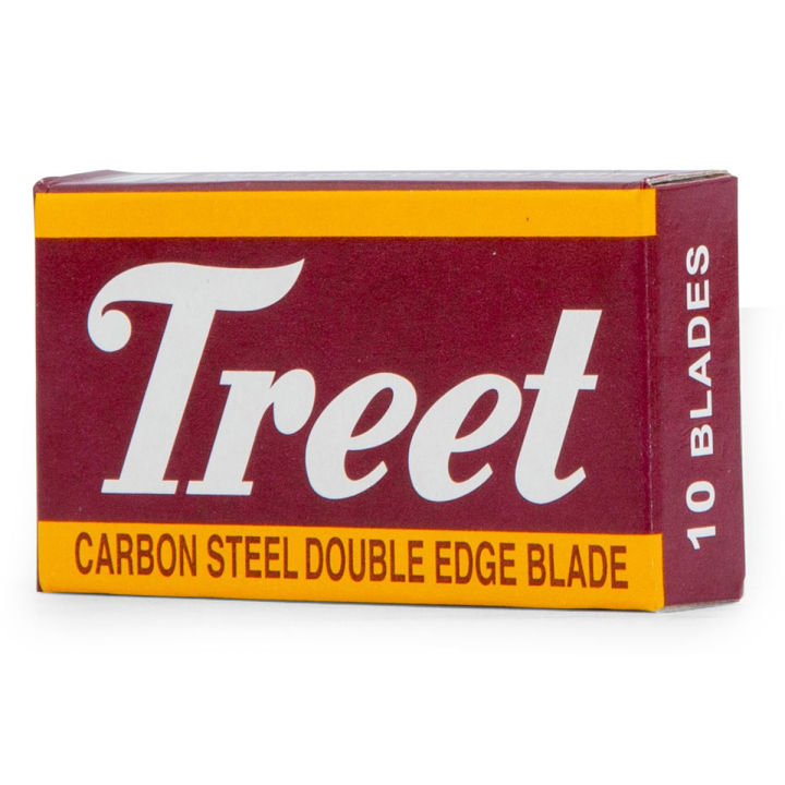 (30 Blades) Treet Carbon Steel "Black Beauty" Double Edge Razor Blades | Razor Blades For Men & Women, Girls | Beauty Tool Hair Removal Accessories | (01 Tuck = 10 Blades)