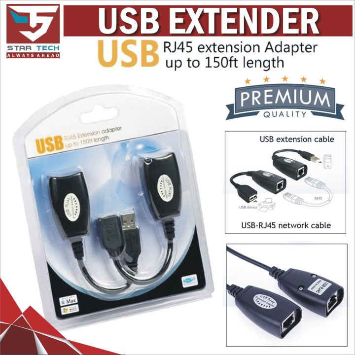 High Speed USB Extender via RJ45 LAN Cable 150ft Transmission ...