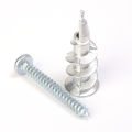 1/10Set Zinc Alloy Three-pointed Expansion Anchor Bolt Quick 304 Round Head Cross Self-tapping Combination Set Screw For Cabinets Curtains. 