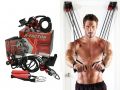 X Factor Door Gym to Make Home Gym For Harder Training  Exercise Resistance Tubes Fitness Body Building Stronger- Black & Red. 