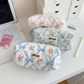 Bow Decorated Pencil Case Stylish Storage Bag Pen Case for Students School Office Travel Daily Use. 