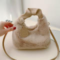 Autumn and winter Plush handbag  Soft Korean version Shoulder bag New fashion Small chain Crossbody bag for Traveling Shopping Fashion Autumn and winter accessory Women's fashion accessory. 