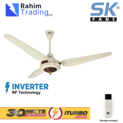 SK Inverter Ceiling Fan – 30 Watt Energy Saver, RF Remote Control, Turbo Classic | fan |celling fan |fans |Available at  Rahim Trading