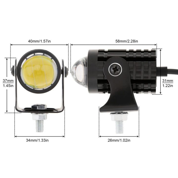 Universal%201%20Pcs%20Mini%20Driving%20Light,%20Mini%20LED%20Driving%20Fog%20Lights,%20Enhanced%20Visibility%20Motorcycle%20Auxiliary%20Spot%20Lights%20High%20Low%20Beam%20White%20Yellow%201.3''%20Headlights%20Universal%20Fitment%20With%20Heat%20Sink%20Plate%20-%20Image%202