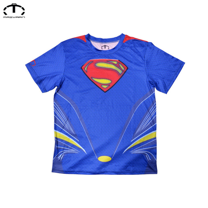 Superman%20Blue%20Training%20Tee%20Comic%20Book%20T-Shirt%20for%20Men%20Short%20Sleeve%20Comfortable%20Cotton%20Graphic%20Tee%20-%20Image%204