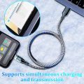 Type C to Type C Cable 120W Super Fast Charging Charger USB To Type-C Cable LED Display Data Cord For Xiaomi Samsung Huawei. 