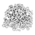100 Packs Greenhouse Nuts and Bolts Square Head Bolts Nuts Greenhouse Repair Kit Parts Replacement Garden Supplies. 