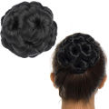 Buns Hair Pieces Synthetic Hair Bun Extension Hair Chignon Tress Claw In Pony Tail Bun Nine Flowers Bride Fiber Hair. 