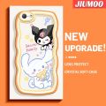 JIUMOO For OPPO A57 2016 A39 Case Cartoon Kuromi Sanrio Family Colorful Lovely Cream Wave Border Soft Clear Shockproof Phone Cases Creative Camera Transparent Casing Simple Silicone Protective Cover. 