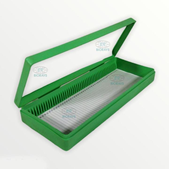 Glass Slide Box Plastic, Glass Side Trays, Glass Slide Holders, Glass Slide Jar (For 50 Slides)
