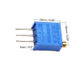 3pcs 100k High Precision variable resistor 100k High Precision variable resistor. 