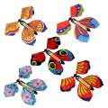 Magic Butterfly Flying Rubber Band Powered Wind up Toy Party Card For Funny Gift. 