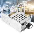 6000W 220V SCR AC Electronic Voltage Regulator Speed Control Dimming Thermostat with Shell. 