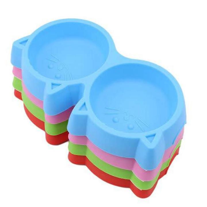 Cat Shaped - Double food bowl