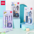 Deli S691 fountain pen set 0.38mm EF tip student writing with 2 pieces and 4 replacement ink sacs can be sent on behalf of the company. 
