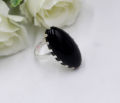 Black Stone Ring Oval Shape Ring New Style and Trendy Ring for Girls and Women & men. 
