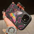UCUC for Samsung A05S Back Cover Rainbow Butterfly Luxury Plating Lens Soft Candy Phone Case. 