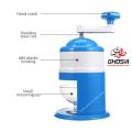 Manual Ice Crusher with Transparent Bowl Household Easy Ice Shaver Crusher Handheld Snow Manual Crushing Ice Machine Mini Handheld Easy Ice Shaver Manual Shaved Ice Machine for Home Summer KN-495. 