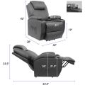 Signature Series - Electric Recliner Sofa With Cup Holders And Side Pockets. 