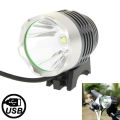 3 Modes USB Cree XML T6 LED headlamp/bicycle light, luminous flux: 900lm, cable length: 1.5m. 