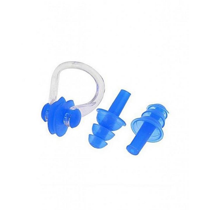 Swimming Silicone Nose Clip With Ear Plugs  in Multicolor