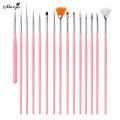 Monja 64Pcs/set Nail Set Nail Art Painting Brush Kit 5 Pcs Rhinetstone Dotting Picking Pen Nail Foil Tape Sticker DIY Manicure Tool. 
