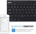 Arteck Stainless Steel Bluetooth Keyboard HB086 - Rechargeable with Universal Connectivity. 