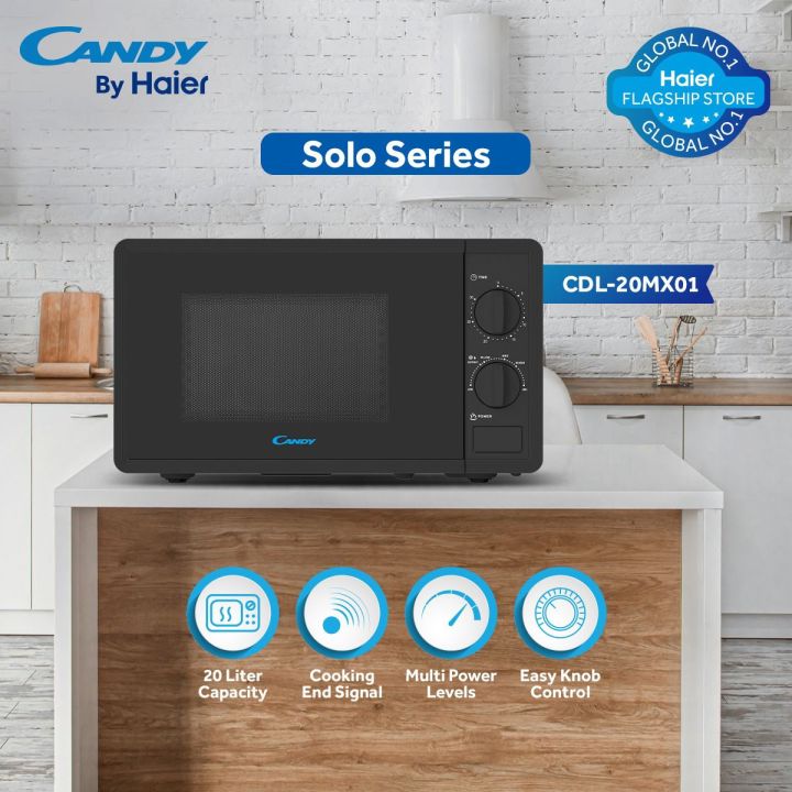 Candy 20L / Solo / CDL-20MX01( Alarm Signal + Halogen Interior Light + Mechanical Rotary Control ) /Microwave Oven /Brand Warranty