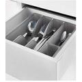 - Multi Purpose 5 Compartments Kitchen Cutlery Drawer Organizer Plastic Tray Large With Lids. 