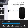 Black Wireless Optical Scroll Mouse Mice For PC Laptop Computer USB. 