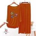 Butterfly Printed Night Wear for Women Night suit for girls and women, Sleeping Dress Girls Sleepwear Sexy Loungewear. 