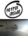 Petrol Cap Sticker - Petrol inside. 