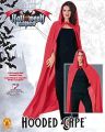 Red Hooded Cape Halloween Cloak Masquerade Party Cape Costume Easy to wear.. 