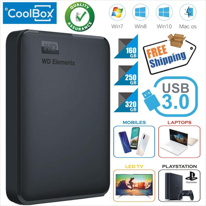 USB 3.0 Portable External Hard Drive 160GB 250GB 320GB