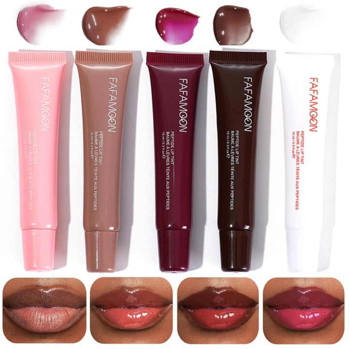 5 Colors Lip Jam Hydrating Lip Gloss Glossy Plumping Lipgloss High Shine Glass Finish Nude Colors Shiny Jelly Liquid Lipstick