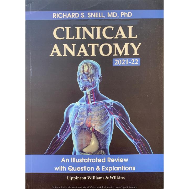 Clinical Anatomy By RICHARD S. SNELL'S Book Low Price Edition Latest Edition