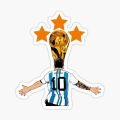 Messi Sticker - Stickers for Laptop - Fifa World Cup Sticker  - 3x2 inches. 
