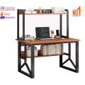 Computer Workstation with Storage Bookcase Shelves, Table, Shelves, Bookshelf, Gaming Table, Computer Desk, Racks. 