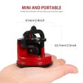 Small Knife Sharpeners, Mini Knife Sharpener with Suction Base, Pocket Knife Sharpeners for All Blade Types, Knife Sharpener for Kitchen,Red. 