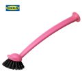 IKEA RINNIG Dish-washing brush, Green brush with suction cup and handle. 