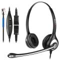 Phone Headset with Microphone Noise Cancelling & In-line Controls, 3.5mm Mobile Phone Headphone for Laptop Computer PC Skype Webinar Zoom Office Business Call Center, Super Lightweight. 