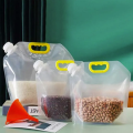 (Pack of 2) Sealed Storage Bag Rice Packaging Bag Grains Moisture-Proof Insect-Proof Transparent Thickened Portable Food-Grade Bag (2.5 liter). 